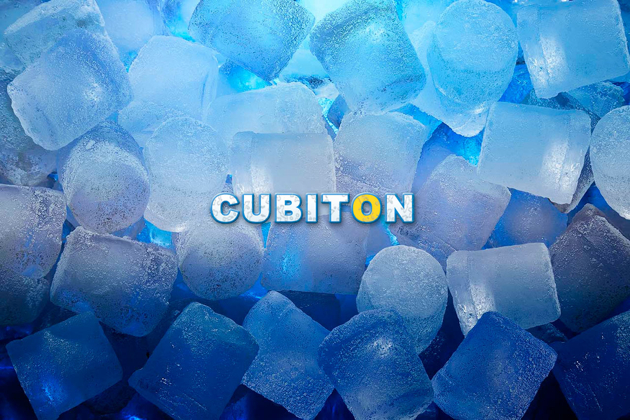 Imgagen de fondo de hielo en cubitos CUBITON.